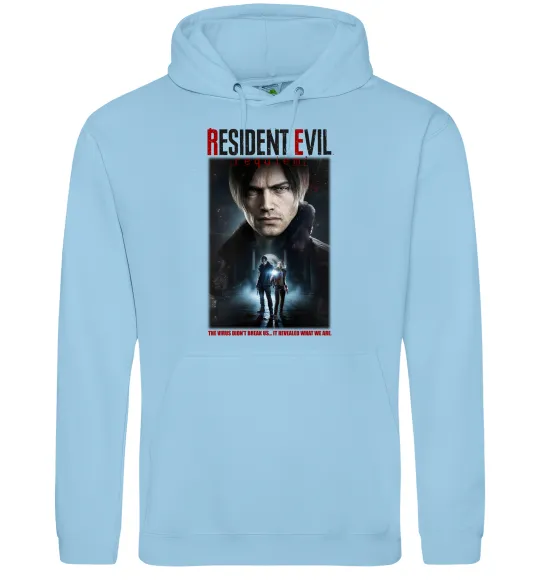 Жіноча толстовка (худі) Virus didn`t break us Resident Evil Блакитний фото