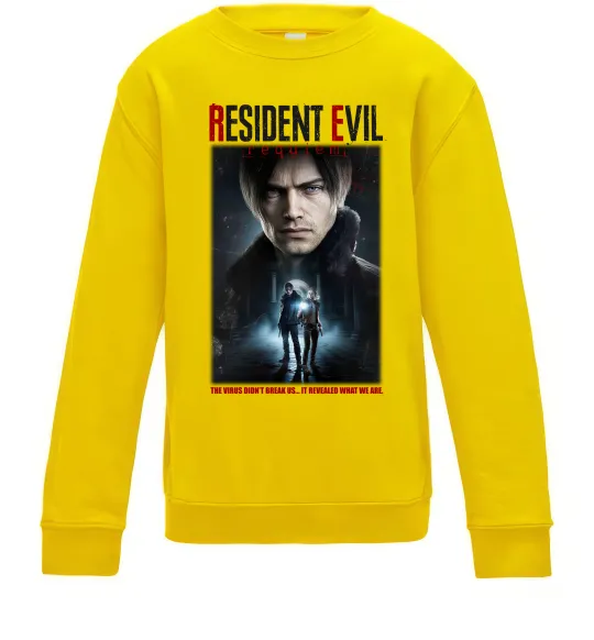 Дитячий світшот Virus didn`t break us Resident Evil Сонячно жовтий фото