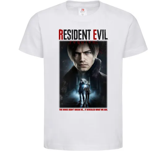 Дитяча футболка Virus didn`t break us Resident Evil Білий фото