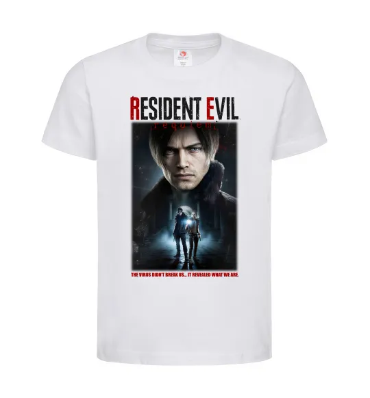 Детская футболка Virus didn`t break us Resident Evil Белый фото