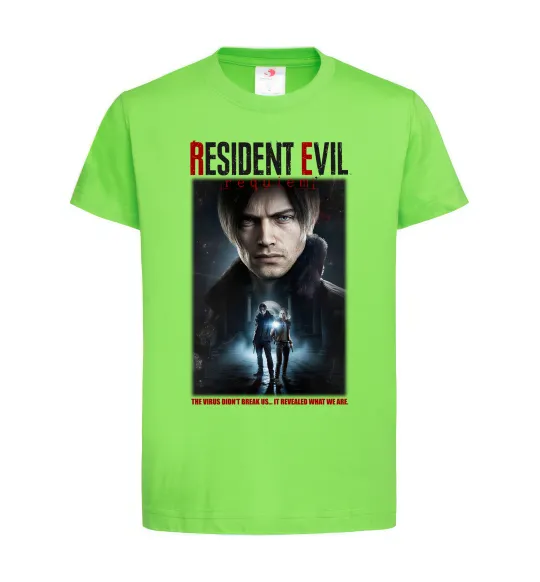 Детская футболка Virus didn`t break us Resident Evil Лаймовый фото