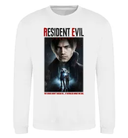 Світшот Virus didn`t break us Resident Evil Білий фото