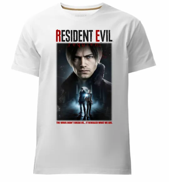 Чоловіча преміум футболка Virus didn`t break us Resident Evil Білий фото