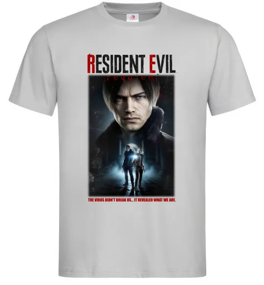 Чоловіча футболка Virus didn`t break us Resident Evil Сірий фото