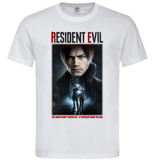 Чоловіча футболка Virus didn`t break us Resident Evil Білий фото