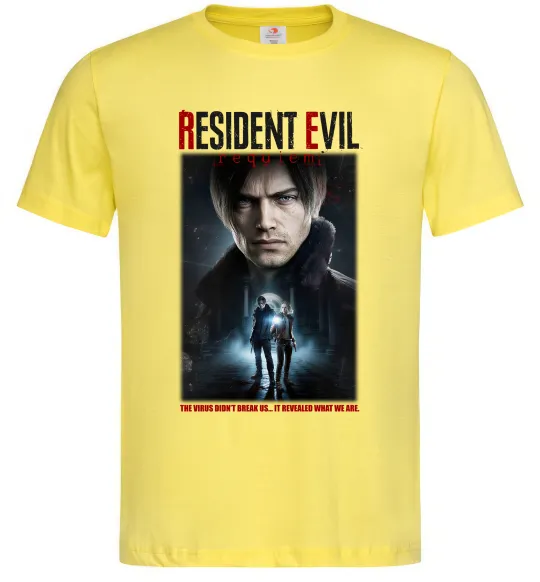 Чоловіча футболка Virus didn`t break us Resident Evil Лимонний фото
