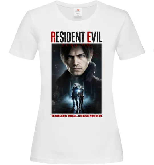 Жіноча футболка Virus didn`t break us Resident Evil Білий фото