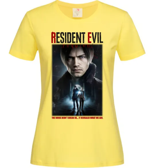 Жіноча футболка Virus didn`t break us Resident Evil Лимонний фото
