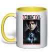 Чашка з кольоровою ручкою Virus didn`t break us Resident Evil Лимонний фото