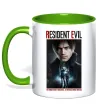Чашка з кольоровою ручкою Virus didn`t break us Resident Evil Лаймовий фото