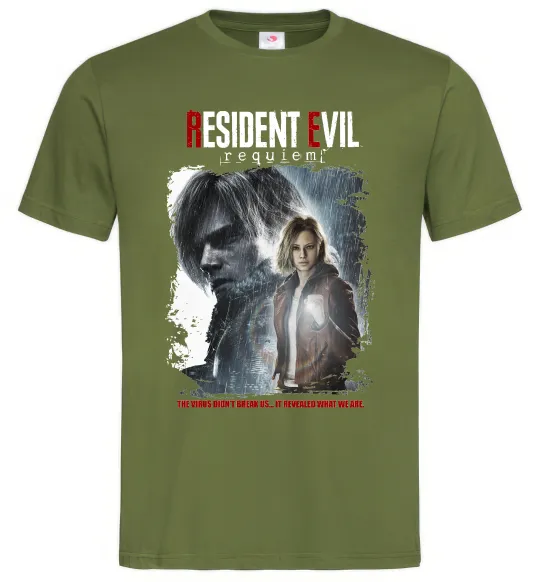 Чоловіча футболка Requiem Resident Evil Оливковий фото