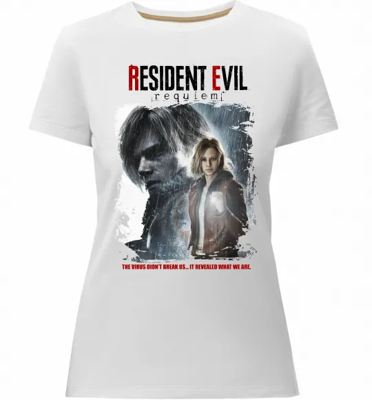 Жіноча преміум футболка Requiem Resident Evil Білий фото