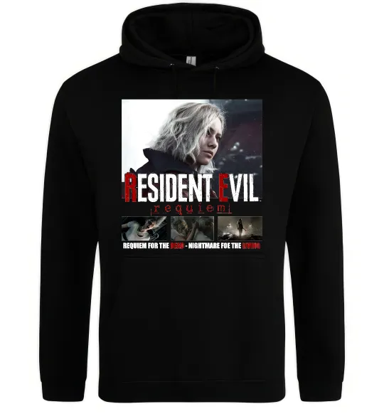 Чоловіча толстовка (худі) Requiem for the dead Resident Evil Чорний фото