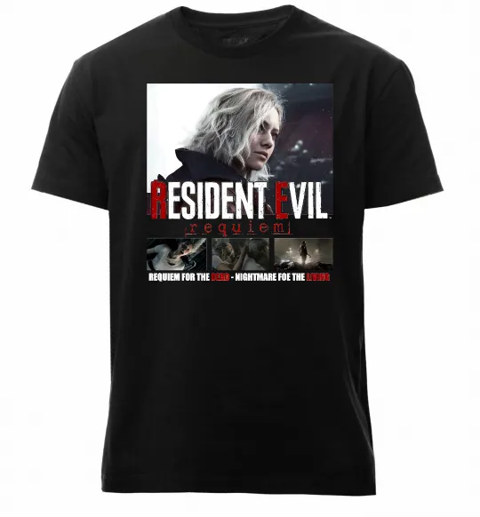 Мужская премиум футболка Requiem for the dead Resident Evil Черный фото