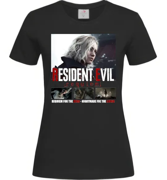 Женская футболка Requiem for the dead Resident Evil Черный фото