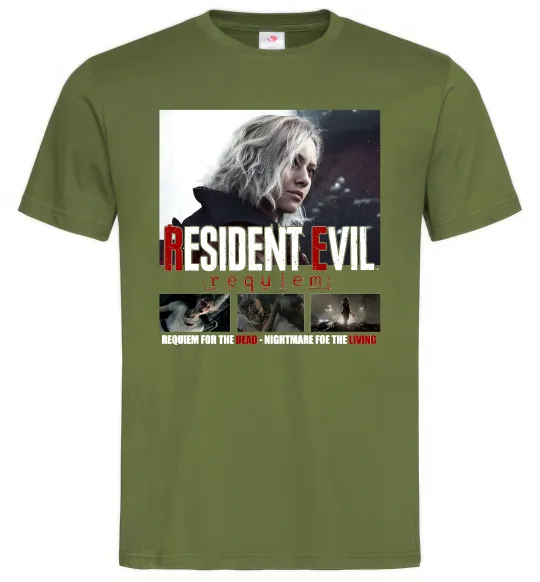 Чоловіча футболка Requiem for the dead Resident Evil Оливковий фото