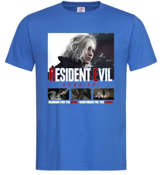 Чоловіча футболка Requiem for the dead Resident Evil Яскраво-синій фото