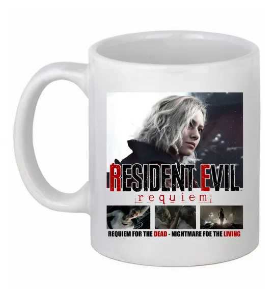 Чашка керамическая Requiem for the dead Resident Evil Белый фото