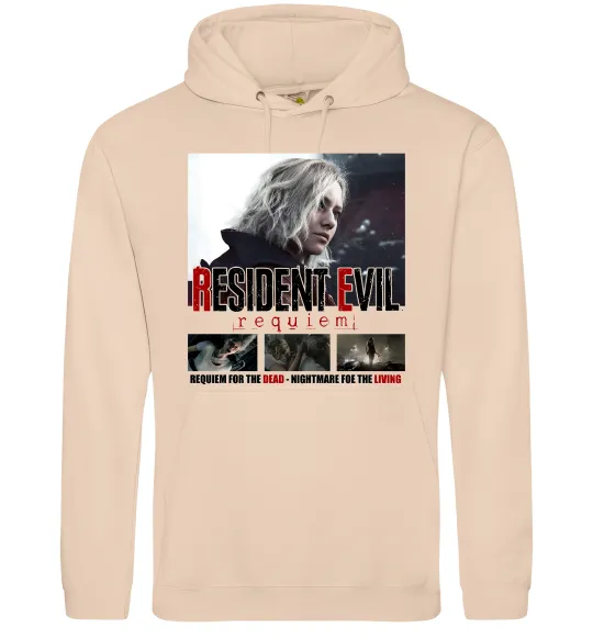 Жіноча толстовка (худі) Requiem for the dead Resident Evil Пісочний фото