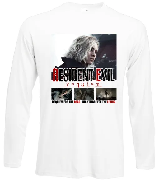 Лонгслив Requiem for the dead Resident Evil Белый фото