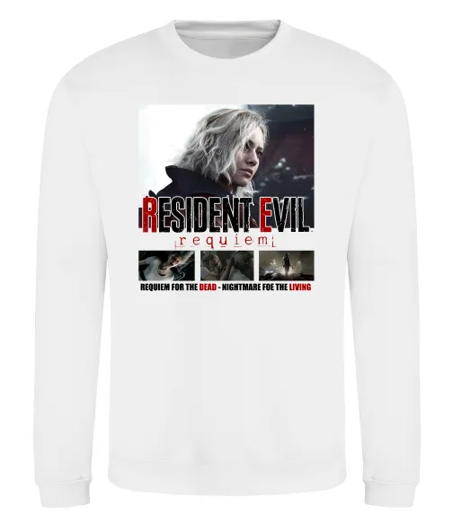 Свитшот Requiem for the dead Resident Evil Белый фото