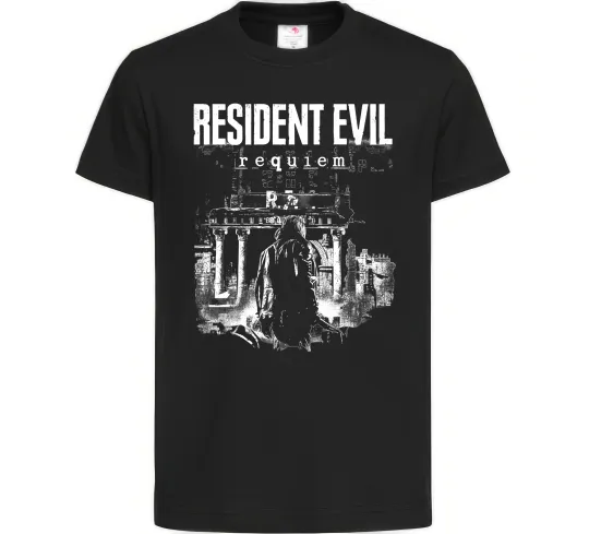 Детская футболка Resident Evil Requiem poster Черный фото