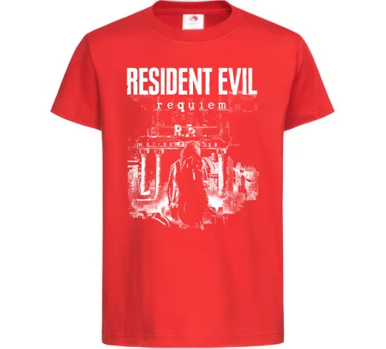 Детская футболка Resident Evil Requiem poster Красный фото