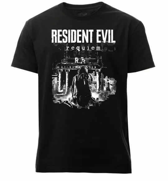 Чоловіча преміум футболка Resident Evil Requiem poster Чорний фото
