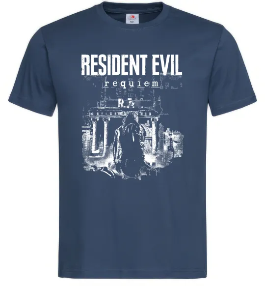 Чоловіча футболка Resident Evil Requiem poster Темно-синій фото