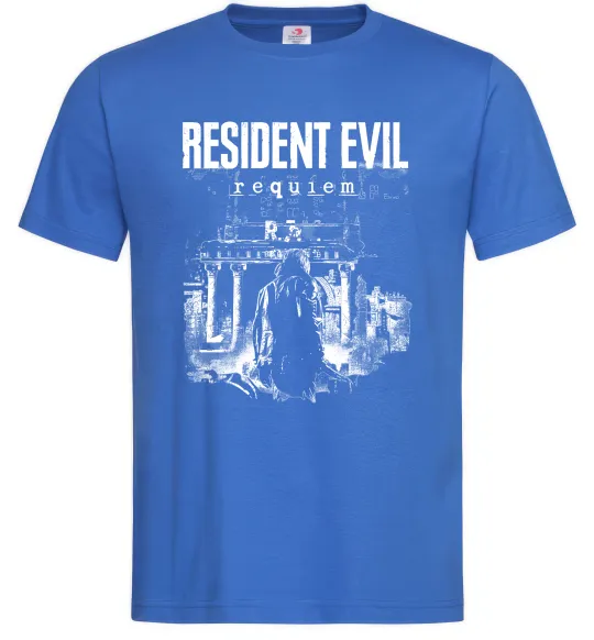 Чоловіча футболка Resident Evil Requiem poster Яскраво-синій фото