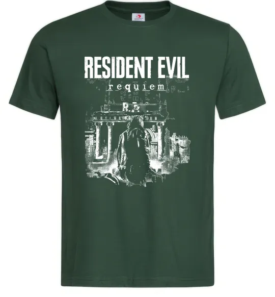 Чоловіча футболка Resident Evil Requiem poster Темно-зелений фото