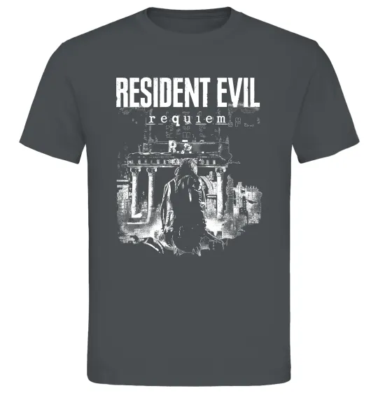 Чоловіча футболка Resident Evil Requiem poster Графіт фото