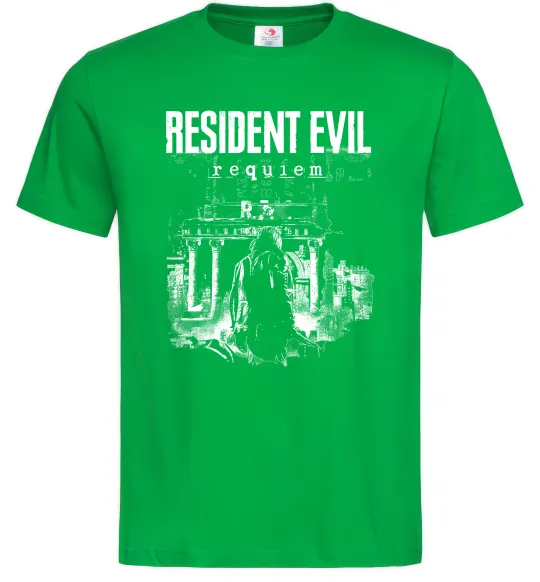 Чоловіча футболка Resident Evil Requiem poster Зелений фото