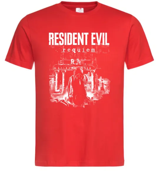 Чоловіча футболка Resident Evil Requiem poster Червоний фото