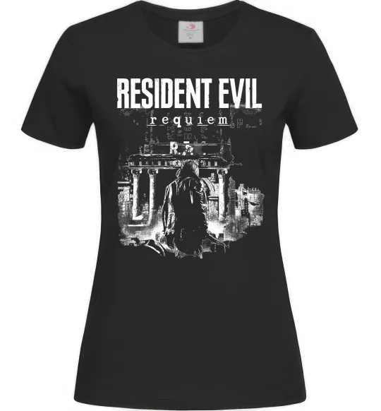 Женская футболка Resident Evil Requiem poster Черный фото