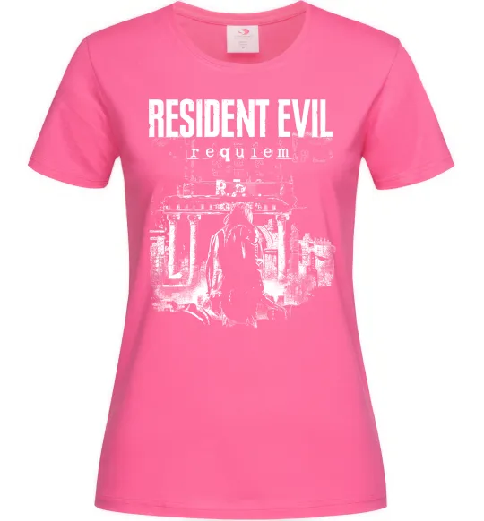 Женская футболка Resident Evil Requiem poster Ярко-розовый фото