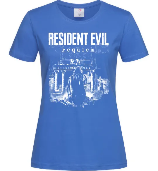 Женская футболка Resident Evil Requiem poster Ярко-синий фото