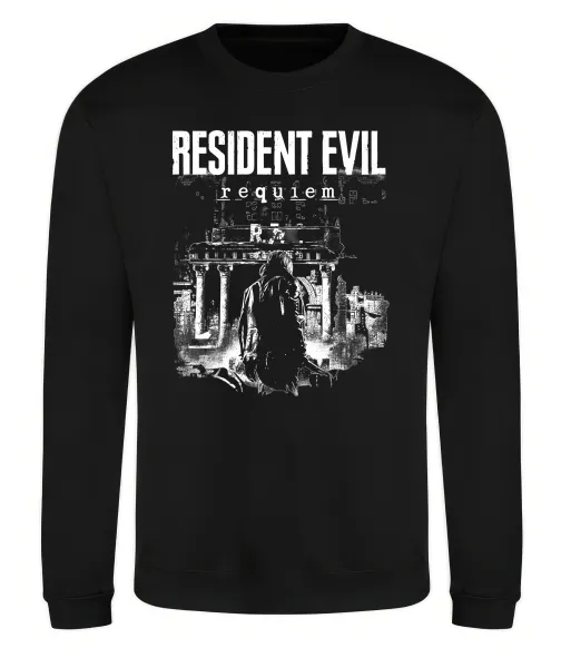 Світшот Resident Evil Requiem poster Чорний фото