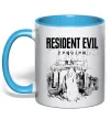 Чашка с цветной ручкой Resident Evil Requiem poster Голубой фото