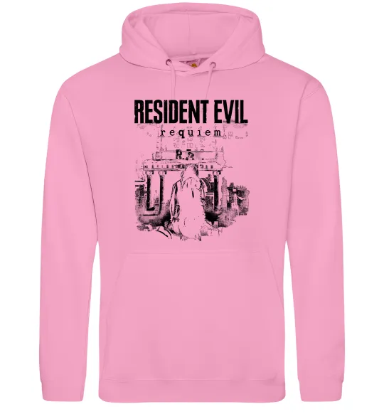 Мужская толстовка (худи) Resident Evil Requiem poster Розовый фото