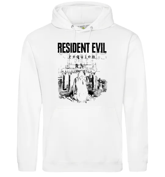 Женская толстовка (худи) Resident Evil Requiem poster Белый фото