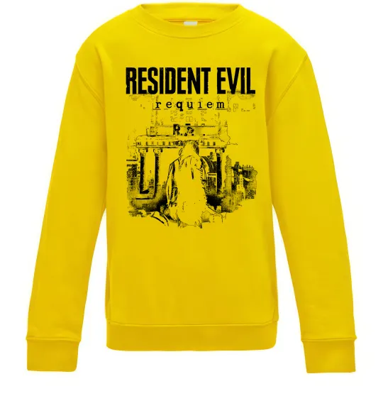 Дитячий світшот Resident Evil Requiem poster Сонячно жовтий фото