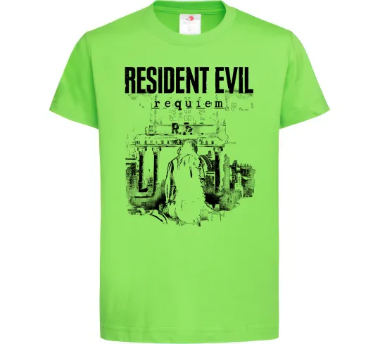 Детская футболка Resident Evil Requiem poster Лаймовый фото