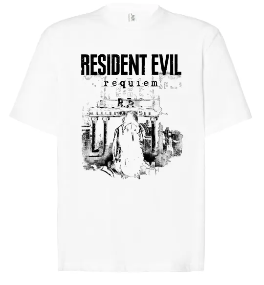Футболка Оверсайз Resident Evil Requiem poster Білий фото
