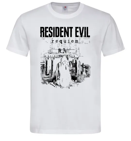 Чоловіча футболка Resident Evil Requiem poster Білий фото