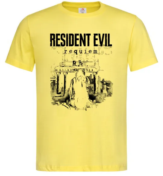 Чоловіча футболка Resident Evil Requiem poster Лимонний фото