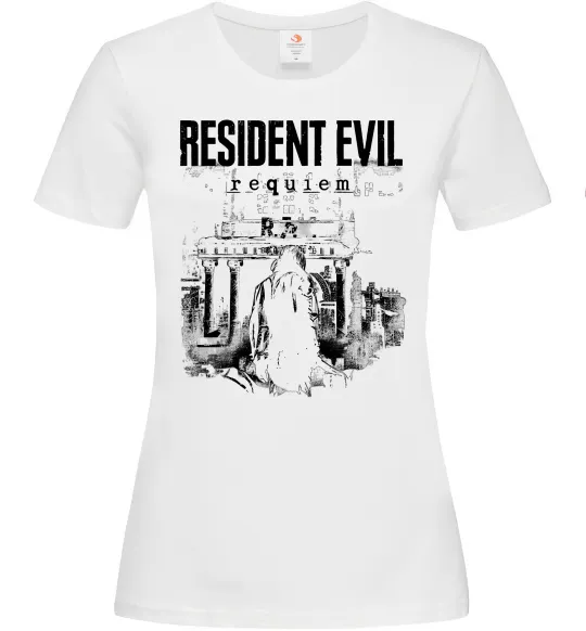 Женская футболка Resident Evil Requiem poster Белый фото