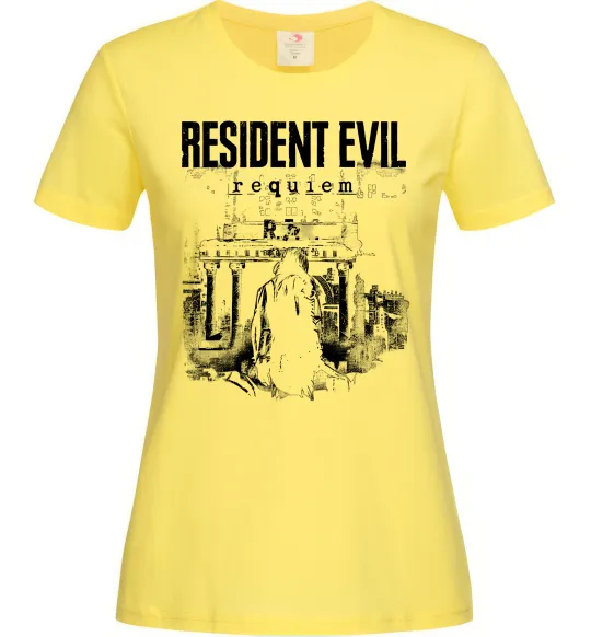 Женская футболка Resident Evil Requiem poster Лимонный фото