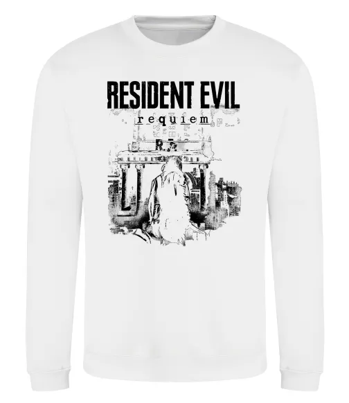 Світшот Resident Evil Requiem poster Білий фото