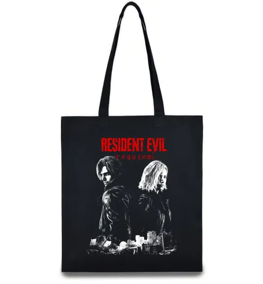 Еко-сумка Resident Evil Leon and Grace Чорний фото